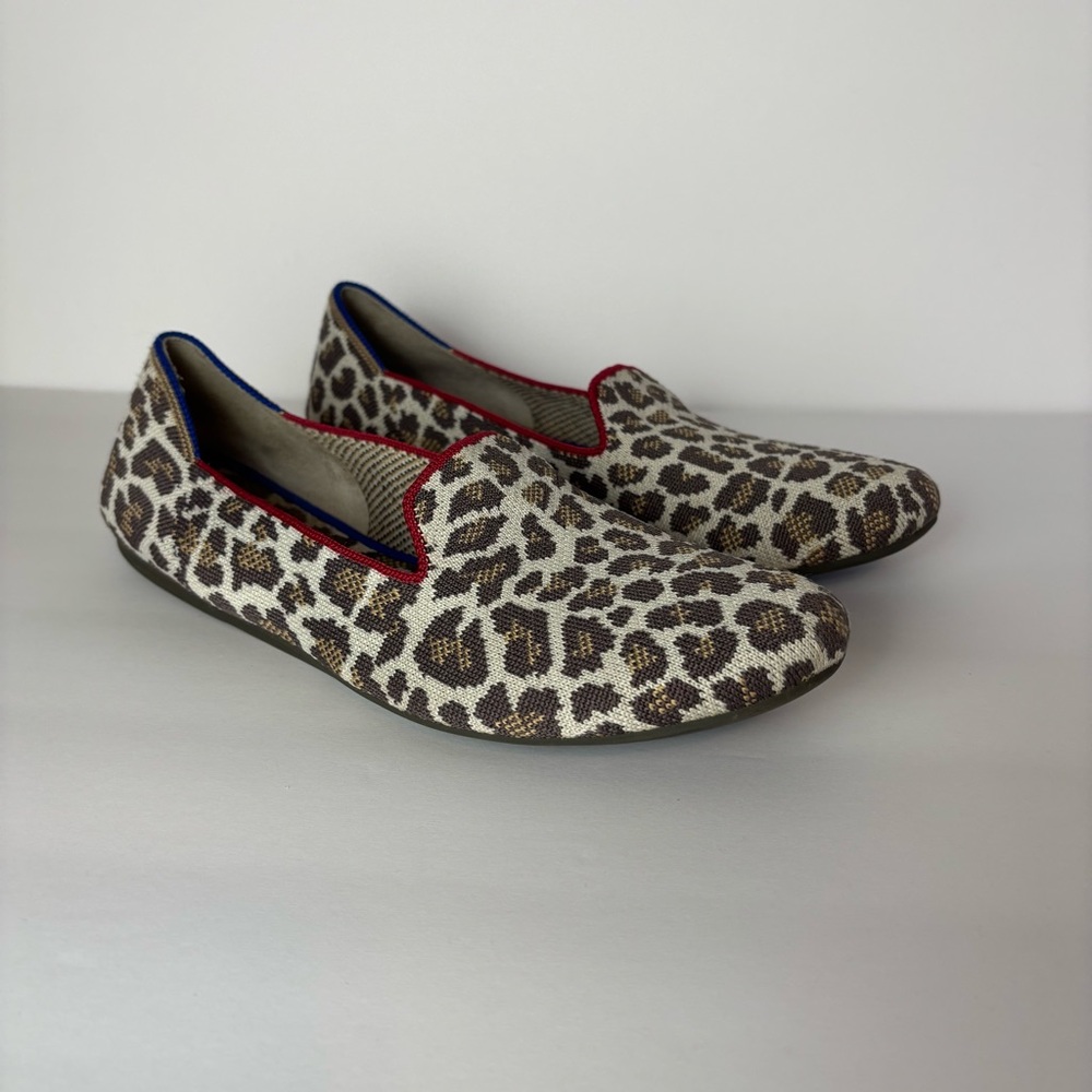 Rothy’s Loafers Slip On Flats Retired Print Mocha Spot Womens US Size 9.5